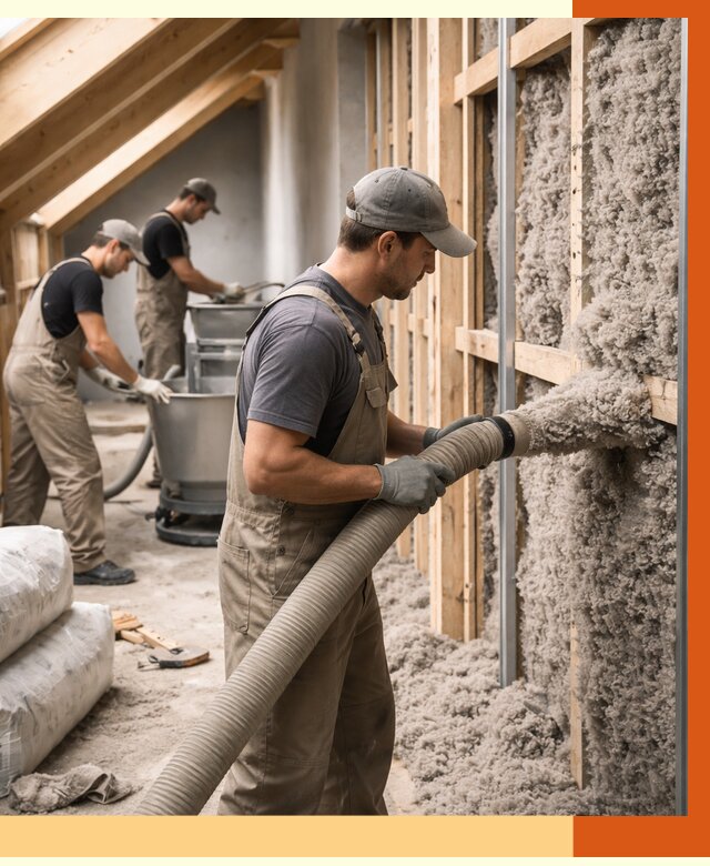 Утепление таунхауса эковатой в Каменске-Шахтинском от 2266 руб./м² — монтаж и задувка | ТепломастерКсш