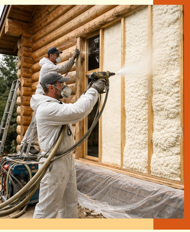 Утепление деревянного дома ППУ в Каменске-Шахтинском от 4326 руб/м2 | ТепломастерКсш — под ключ