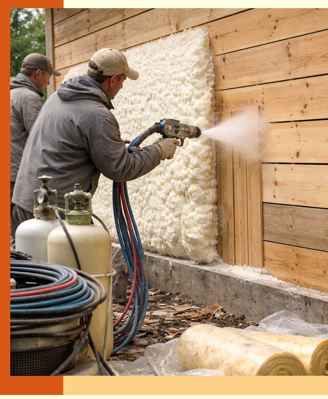Утепление деревянного дома пенополиуретаном в Каменске-Шахтинском