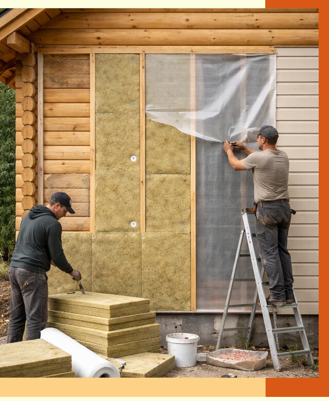 Утепление дома из бруса в Каменске-Шахтинском от 3863 руб./м2 — работы под ключ | ТепломастерКсш