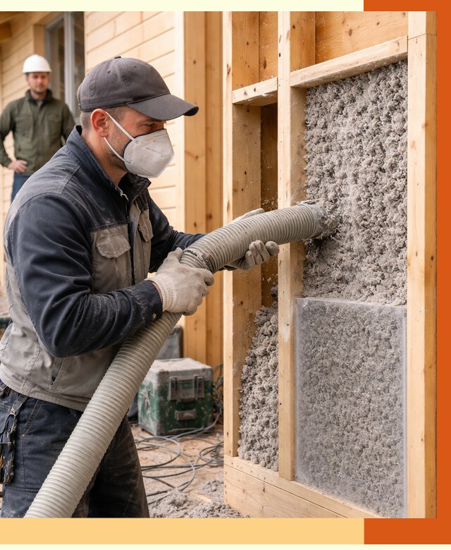Утепление дома из бруса эковатой в Каменске-Шахтинском от 1906 руб/м2 | ТепломастерКсш