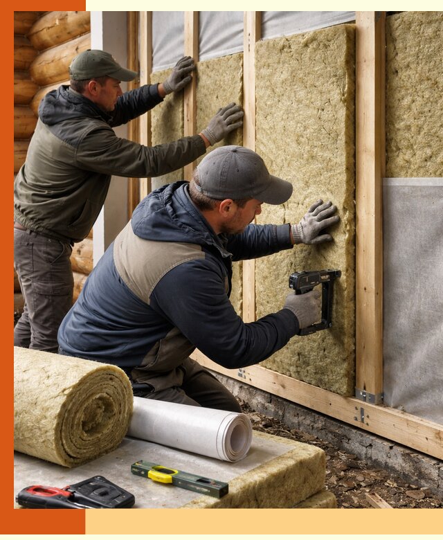 Утепление бревенчатого дома под ключ в Каменске-Шахтинском