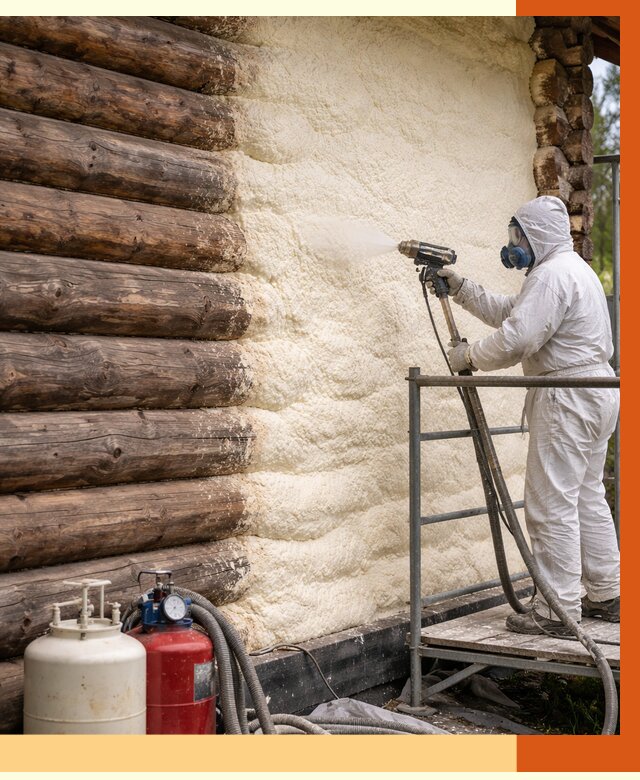 Утепление бревенчатого дома ППУ в Каменске-Шахтинском под ключ от 6438 руб. | ТепломастерКсш