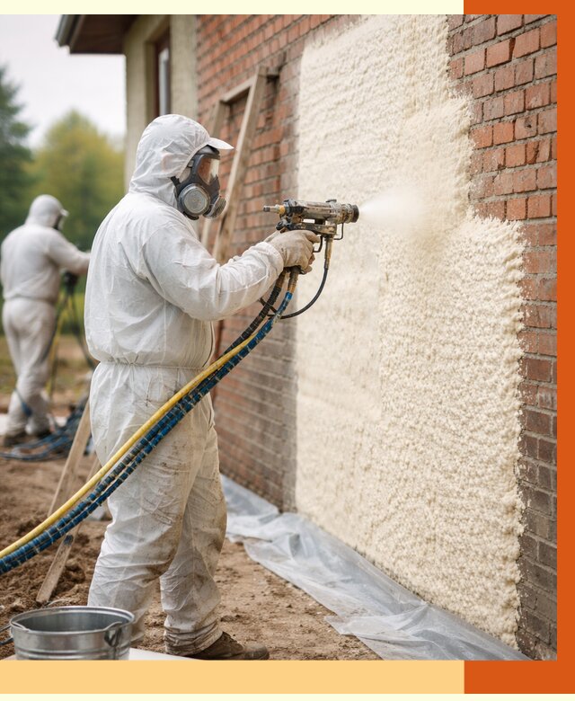 Утепление кирпичного дома ППУ в Каменске-Шахтинском под ключ от 6696 руб. | ТепломастерКсш