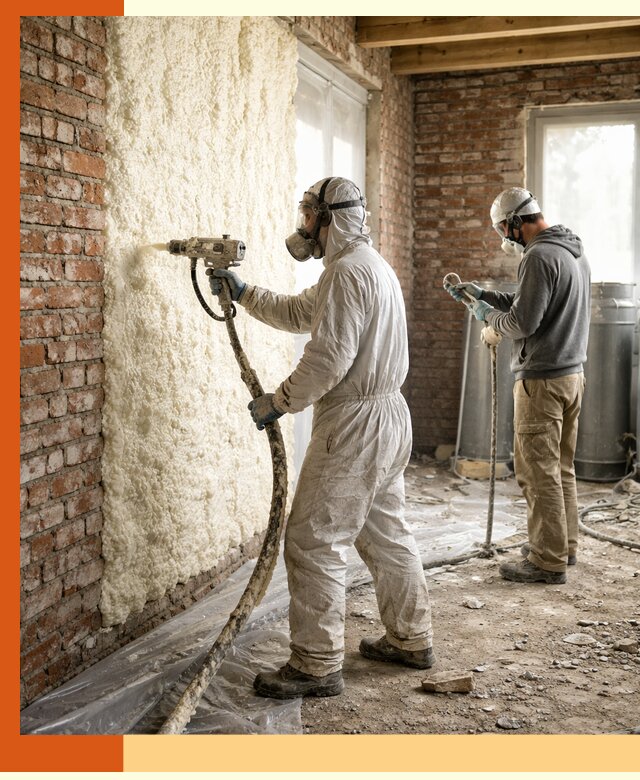 Утепление кирпичного дома пенополиуретаном в Каменске-Шахтинском