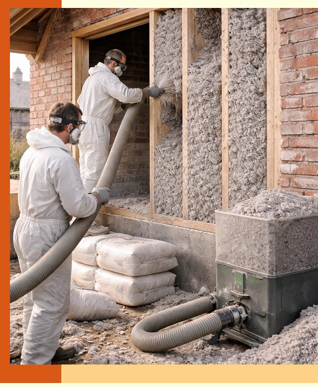 Утепление кирпичного дома эковатой в Каменске-Шахтинском