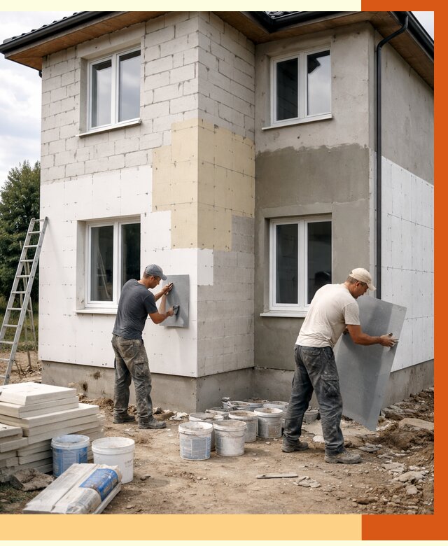 Утепление дома из газобетона в Каменске-Шахтинском от 4326 руб./м² — заказать у ТепломастерКсш