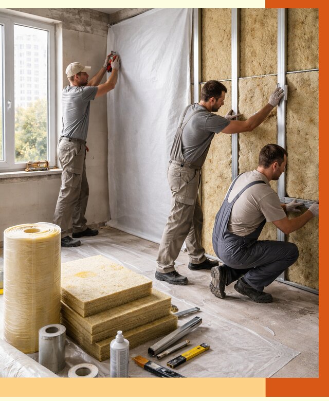 Утепление квартиры в Каменске-Шахтинском от 4635 руб/м2 — утеплить квартиру изнутри и снаружи | ТепломастерКсш