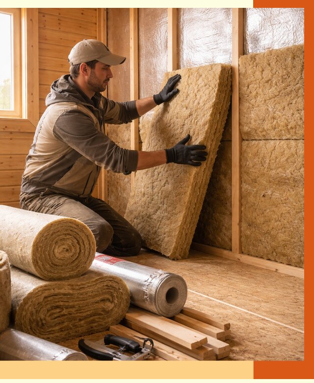 Утепление бани в Каменске-Шахтинском под ключ от 4635 руб./м2 — утеплить потолок, пол и стены | ТепломастерКсш