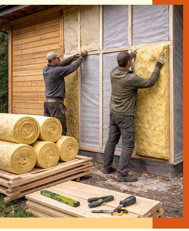 Утепление бани снаружи в Каменске-Шахтинском от 87559 руб. под ключ | ТепломастерКсш