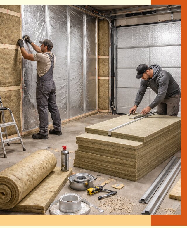 Утепление гаража в Каменске-Шахтинском от 4635 руб/м2 — комплексное утепление ворот и стен | ТепломастерКсш