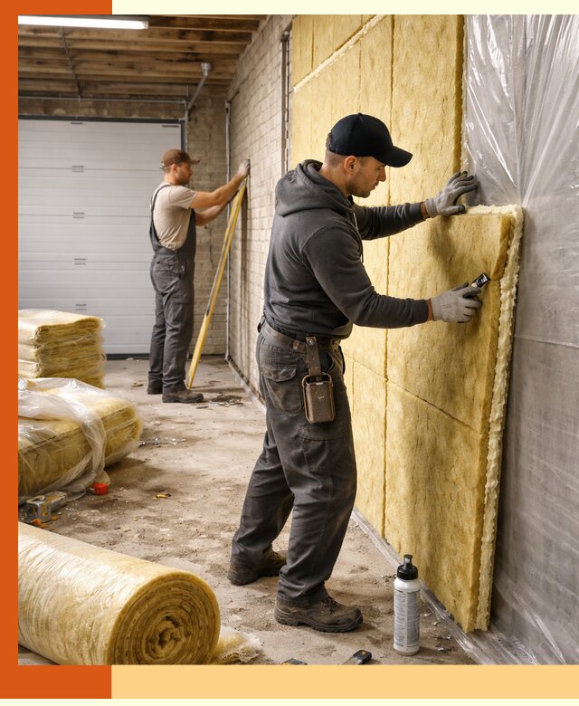 Утепление гаража под ключ в Каменске-Шахтинском — все виды теплоизоляции