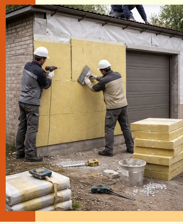 Утепление гаража снаружи в Каменске-Шахтинском качественно и надёжно