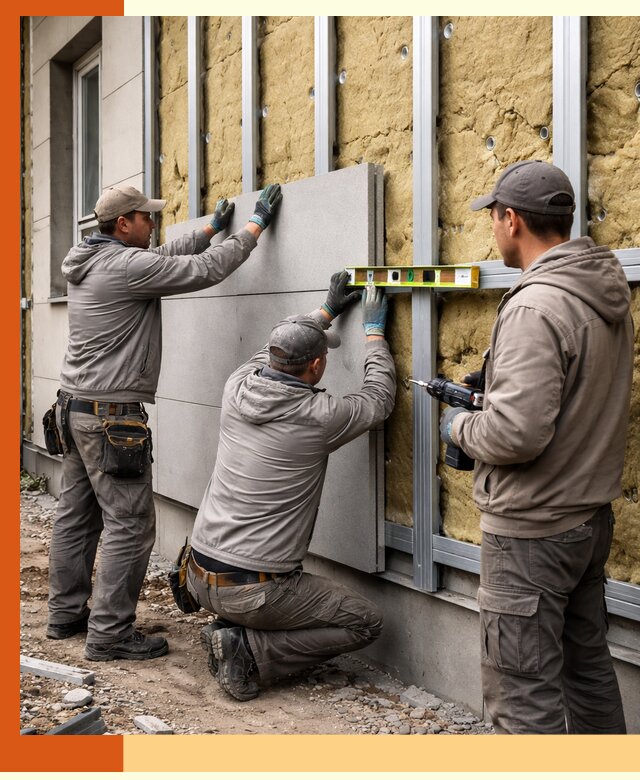 Утепление вентилируемого фасада под ключ в Каменске-Шахтинском