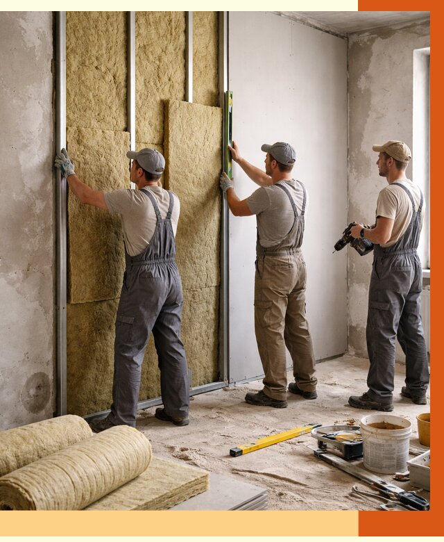 Утепление стен изнутри в Каменске-Шахтинском от 2318 руб/м² под ключ | ТепломастерКсш