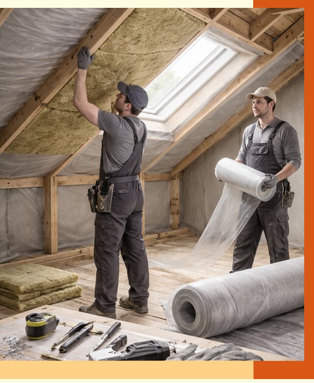 Утепление крыши изнутри мансарды в Каменске-Шахтинском от 4326 руб./м² | ТепломастерКсш