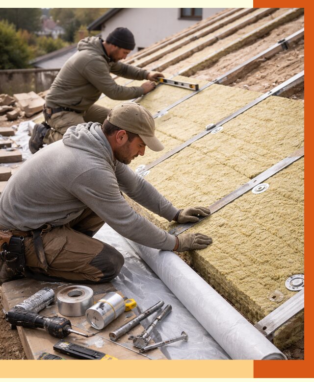 Утепление крыши снаружи в Каменске-Шахтинском под ключ от 1236 руб./м2 | ТепломастерКсш