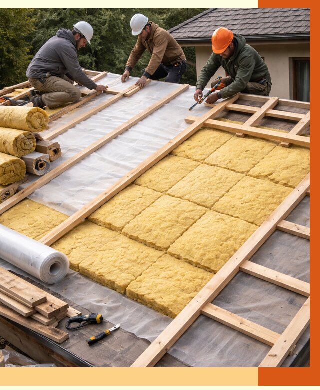 Утепление скатной крыши в Каменске-Шахтинском от 1288 руб./м2 под ключ | ТепломастерКсш