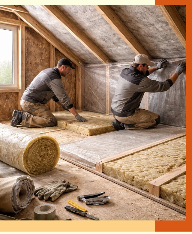 Утепление чердака в Каменске-Шахтинском от 7726 руб/м² — теплоизоляция и комплексное утепление под ключ | ТепломастерКсш