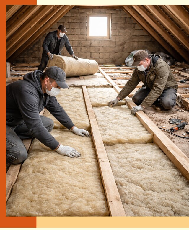 Утепление чердака в Каменске-Шахтинском — профессиональная теплоизоляция кровли