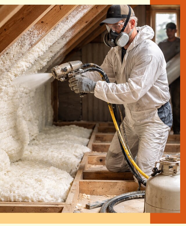 Утепление чердака ППУ в Каменске-Шахтинском от 8879 руб./м2 — услуга под ключ | ТепломастерКсш