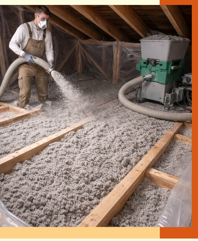 Утепление чердака эковатой в Каменске-Шахтинском от 1494 руб/м2 — заказать у ТепломастерКсш