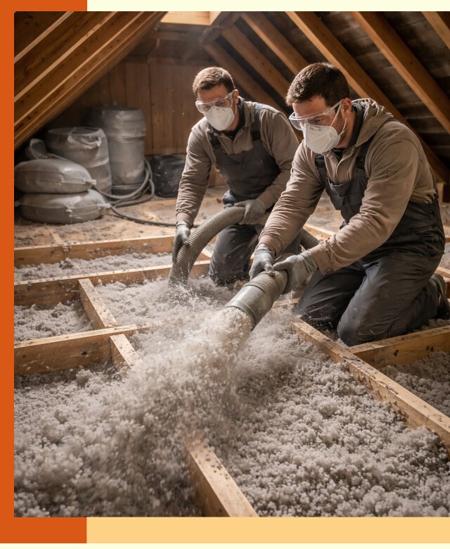 Утепление чердака эковатой в Каменске-Шахтинском — быстро и надёжно