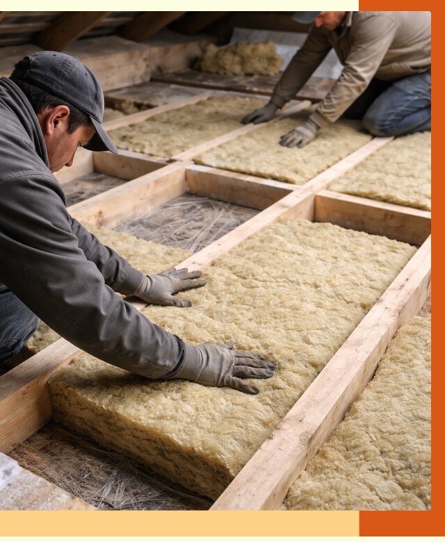 Утепление чердака минватой в Каменске-Шахтинском от 3605 руб/м2 под ключ | ТепломастерКсш