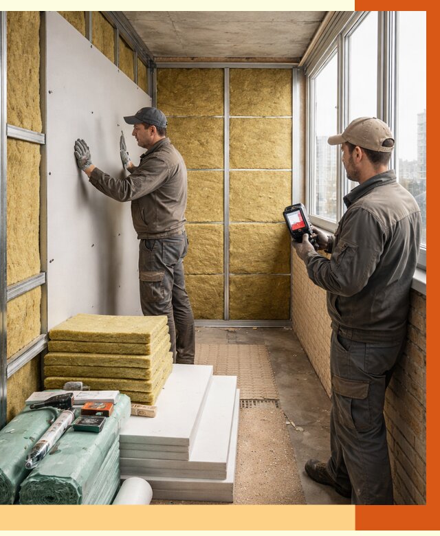 Утепление балкона в Каменске-Шахтинском от 4635 руб. под ключ | ТепломастерКсш