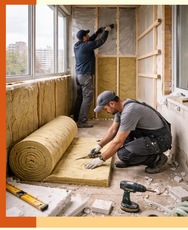 Утепление балкона под ключ в Каменске-Шахтинском качественно и быстро