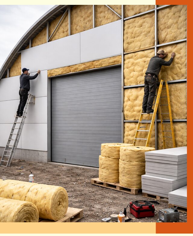 Утепление ангара пенополиуретаном в Каменске-Шахтинском от 7417 руб./м² — комплекс от ТепломастерКсш