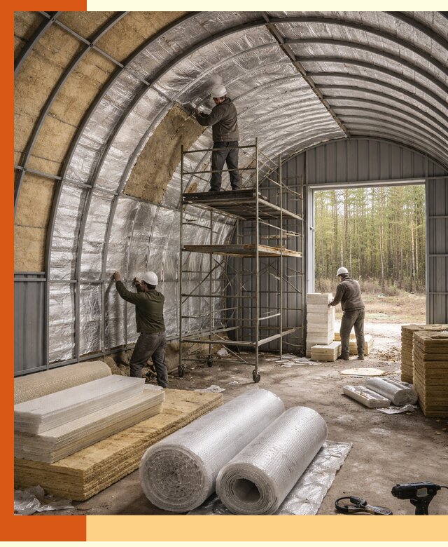 Утепление арочного ангара под ключ в Каменске-Шахтинском