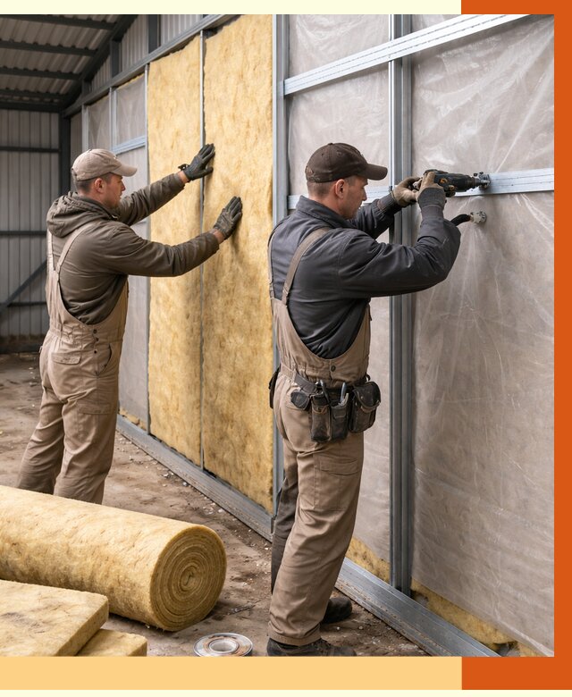 Утепление металлического ангара в Каменске-Шахтинском от 4893 руб/м2 — услуги под ключ | ТепломастерКсш