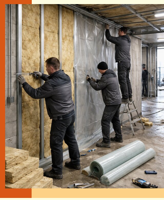 Профессиональное утепление автомойки в Каменске-Шахтинском для любого типа помещений