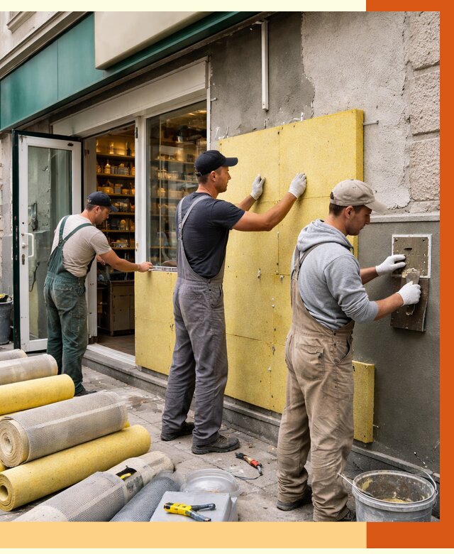 Утепление магазина в Каменске-Шахтинском от 4635 руб/м2 — цена, стены и снаружи | ТепломастерКсш