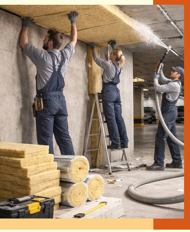 Утепление паркинга в Каменске-Шахтинском от 7005 руб./м2 — работы под ключ | ТепломастерКсш