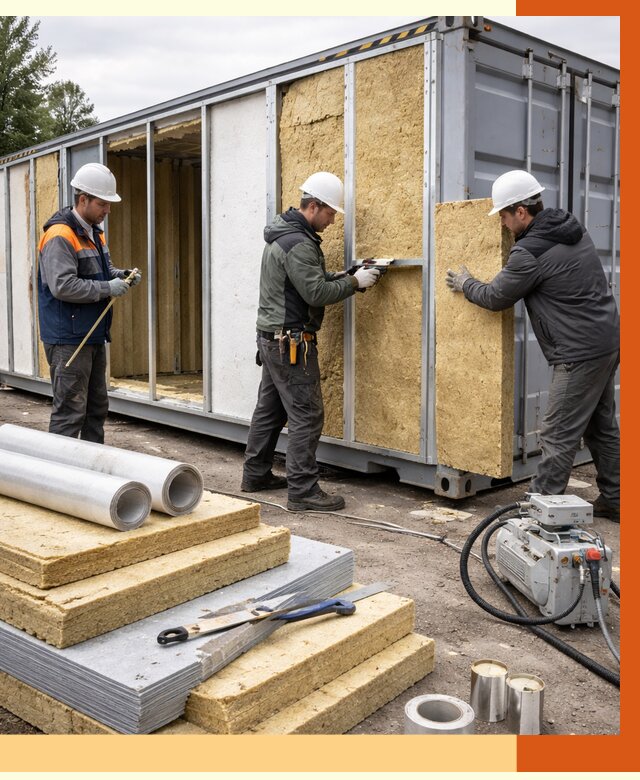 Утепление морского контейнера в Каменске-Шахтинском от 3863 руб. под ключ | ТепломастерКсш