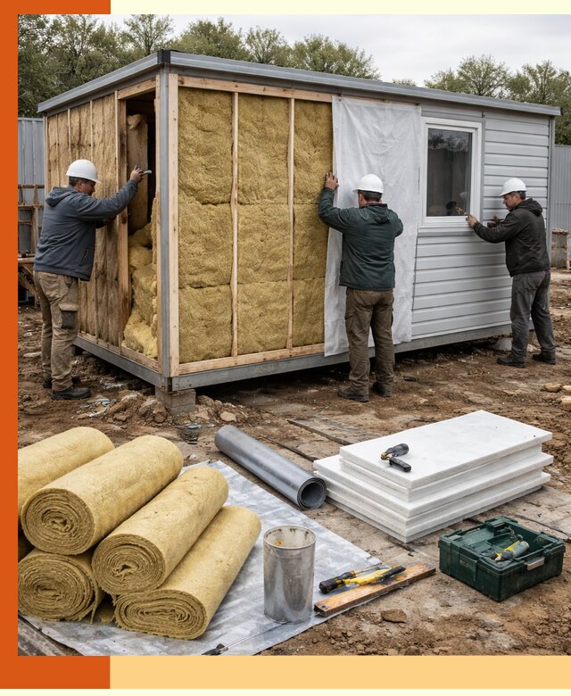 Утепление строительной бытовки под ключ в Каменске-Шахтинском для любых условий