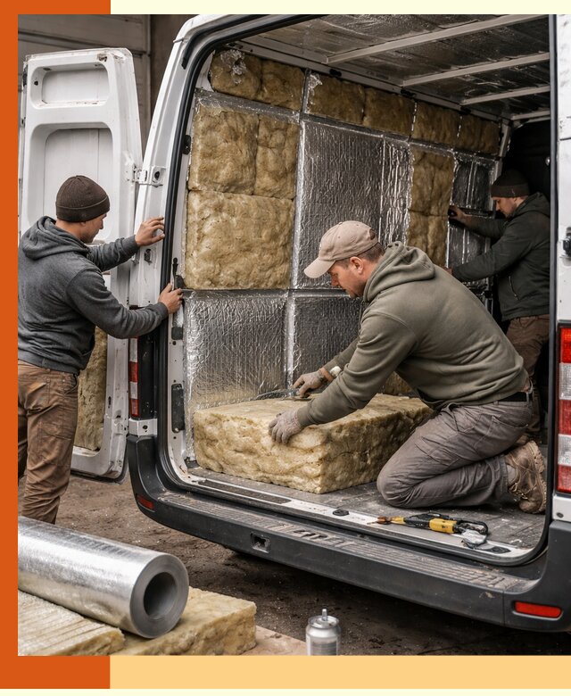 Утепление фургона в Каменске-Шахтинском: профессиональная теплоизоляция и шумоизоляция
