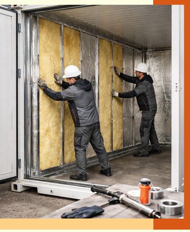 Утепление рефрижераторного контейнера в Каменске-Шахтинском от 46355 руб./м² | ТепломастерКсш