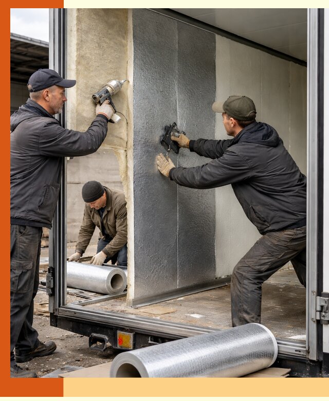 Утепление холодильного кузова в Каменске-Шахтинском — монтаж и теплоизоляция