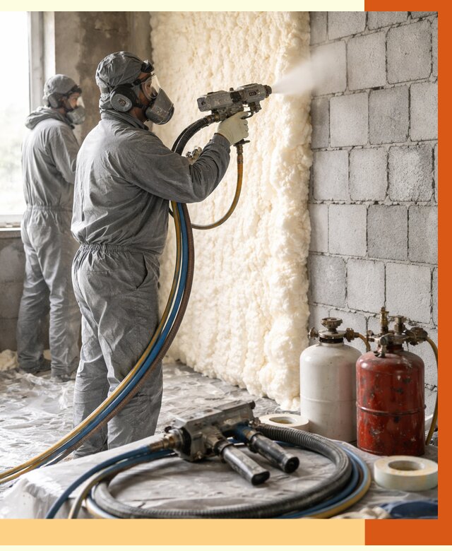 Утепление блочной стены ППУ в Каменске-Шахтинском от 4378 руб./м² — ТепломастерКсш