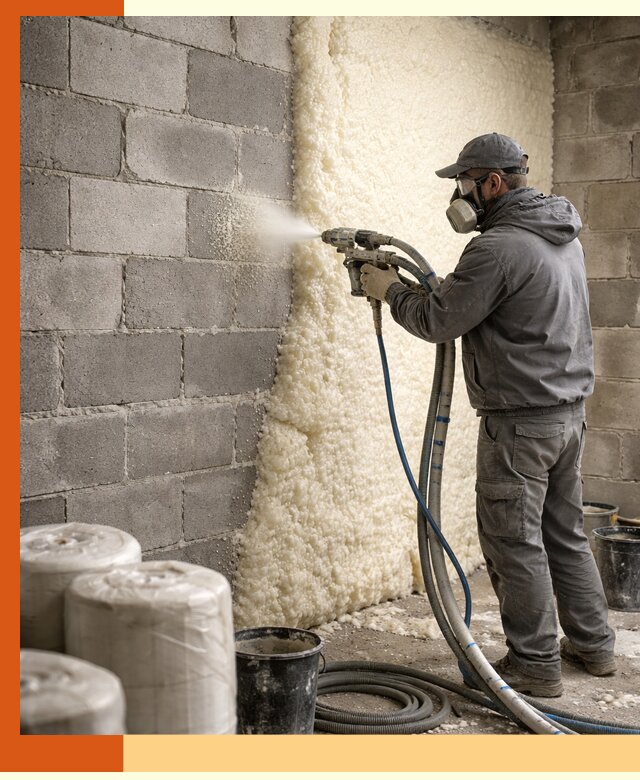 Утепление блочной стены ППУ в Каменске-Шахтинском качественно и надёжно