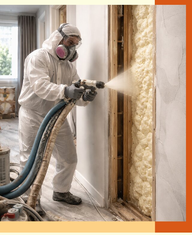 Межстеновое утепление ППУ в Каменске-Шахтинском от 2833 руб/м2 — межстенное утепление под ключ | ТепломастерКсш