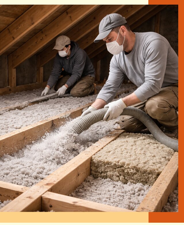 Заполнение полостей чердачного перекрытия в Каменске-Шахтинском от 4635 руб. | ТепломастерКсш