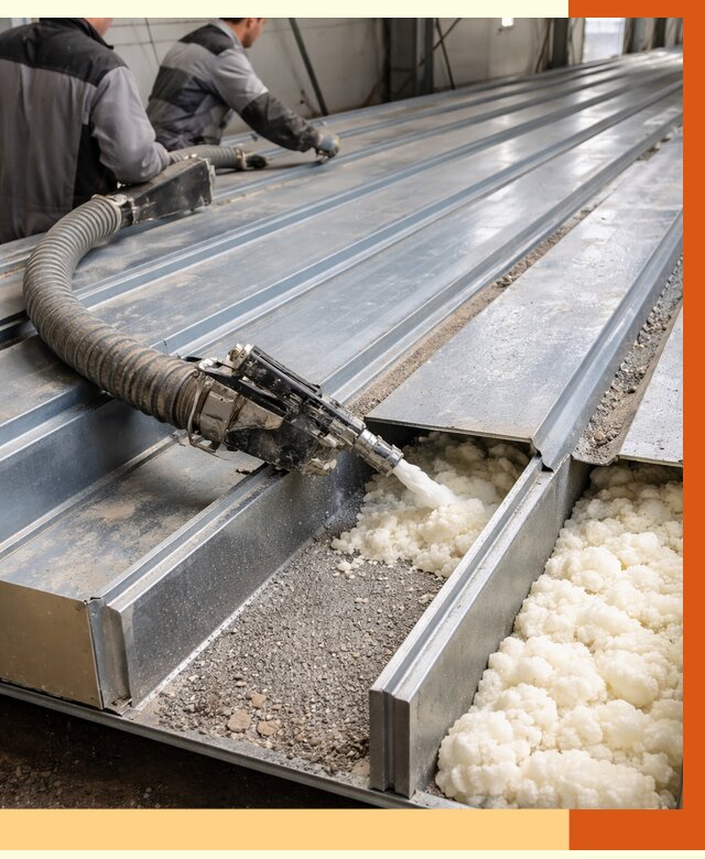 Заполнение пустот кровельных панелей в Каменске-Шахтинском от 7417 руб. под ключ | ТепломастерКсш