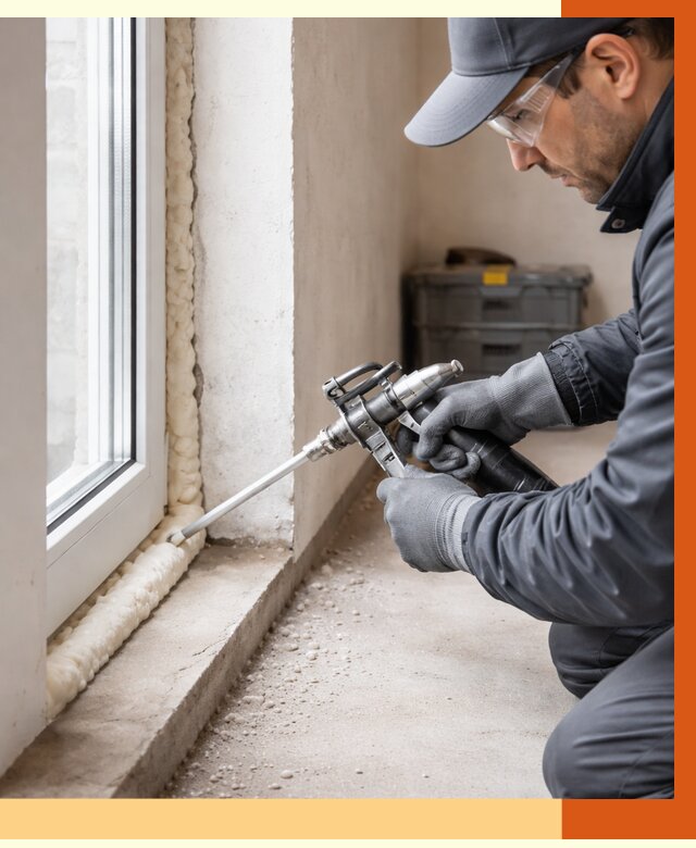 Герметизация стыков ППУ в Каменске-Шахтинском от 1700 руб. за м2 — утепление примыканий под ключ | ТепломастерКсш