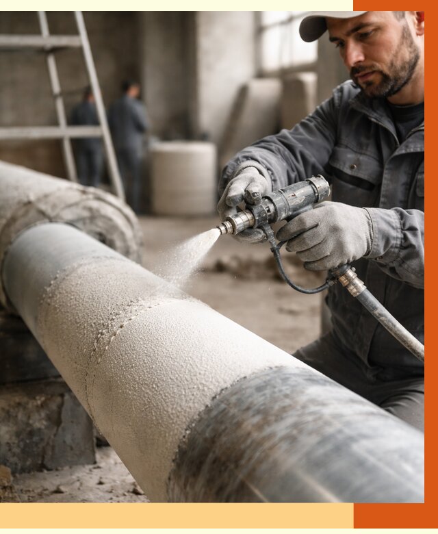 Утепление труб жидкой теплоизоляцией в Каменске-Шахтинском от 7726 руб. под ключ | ТепломастерКсш