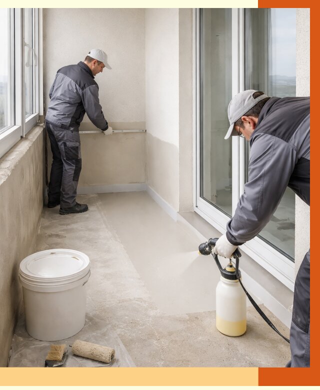 Утепление балкона жидкой теплоизоляцией в Каменске-Шахтинском от 5923 руб./м2 | ТепломастерКсш