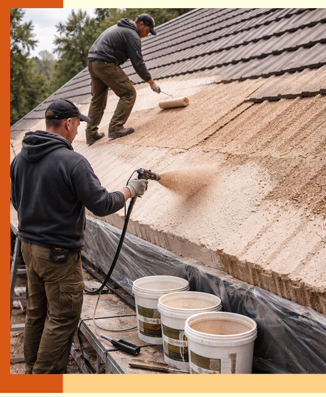 Утепление кровли жидкой пробкой в Каменске-Шахтинском для домов и зданий